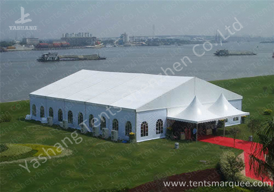 Uv Resistant Red Carpet Decorated Outdoor Party Tents For Wedding Ceremony