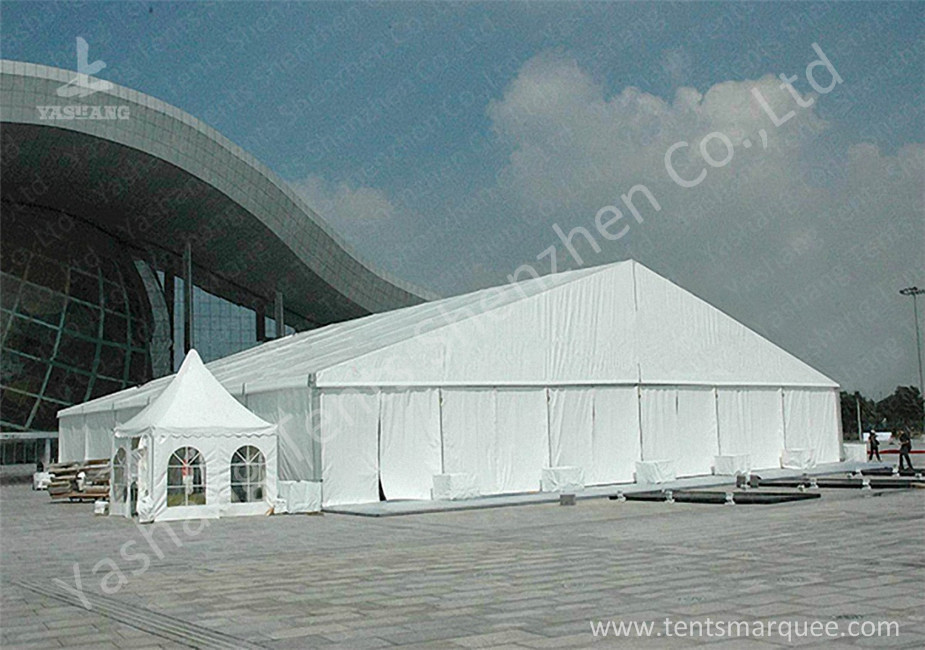 High Pressed Frame Clear Span Steel Buildings UV Repellent Double Coated PVC Fabric Cover